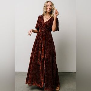 Uma Velvet Maxi Dress Baltic Born